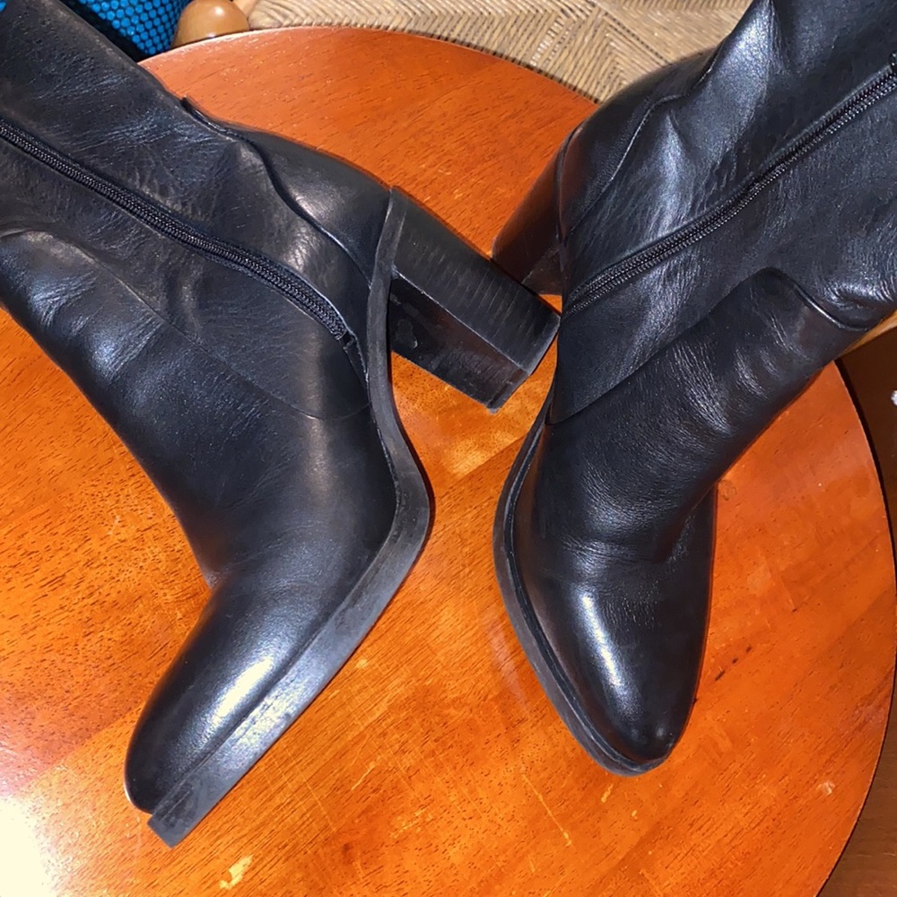 BRUSQUE GARDA Black Heeled Midi Boot